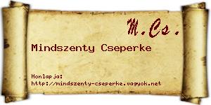 Mindszenty Cseperke névjegykártya